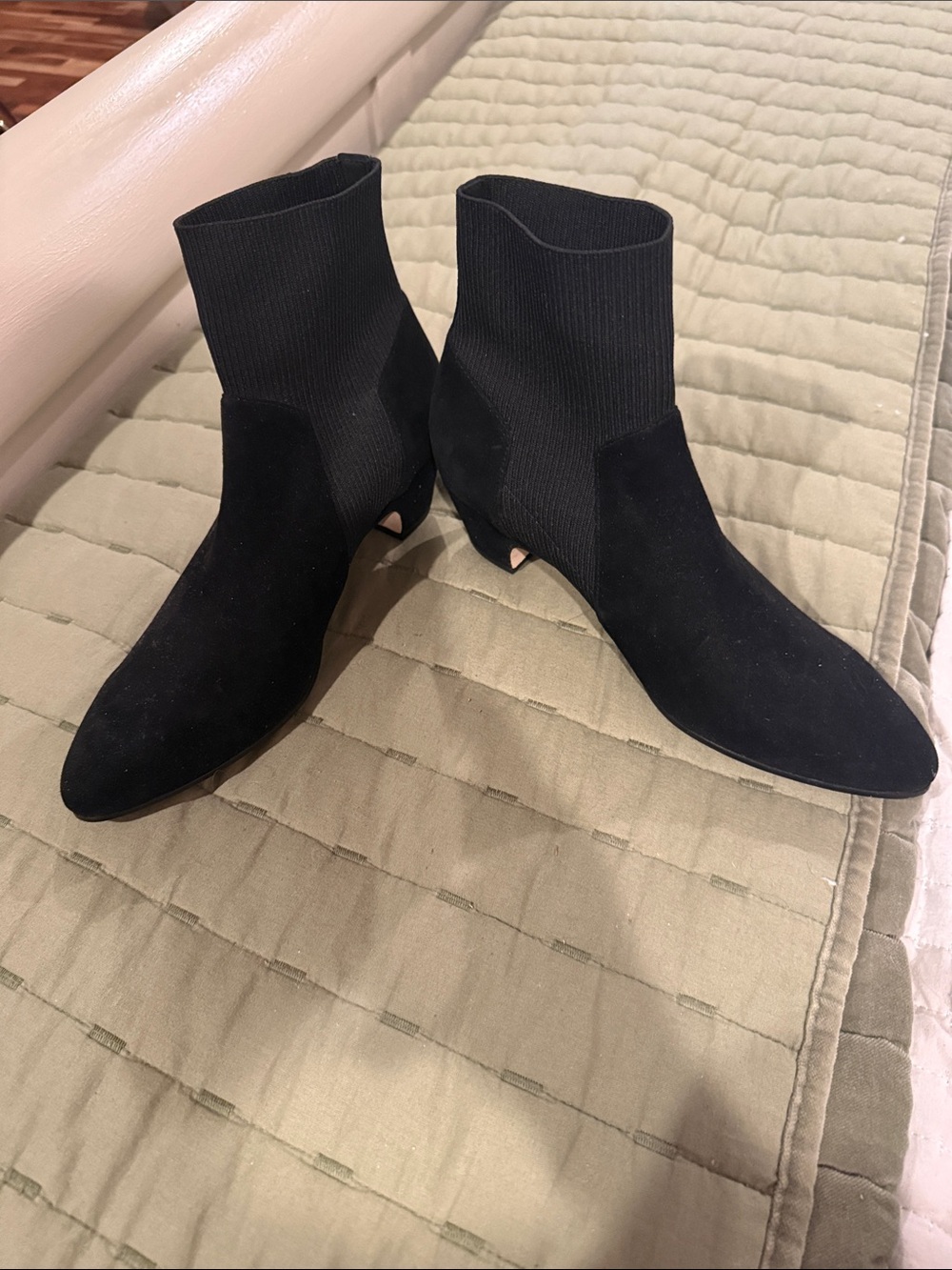 Eileen Fisher Black Stretch Sock Ankle Booties